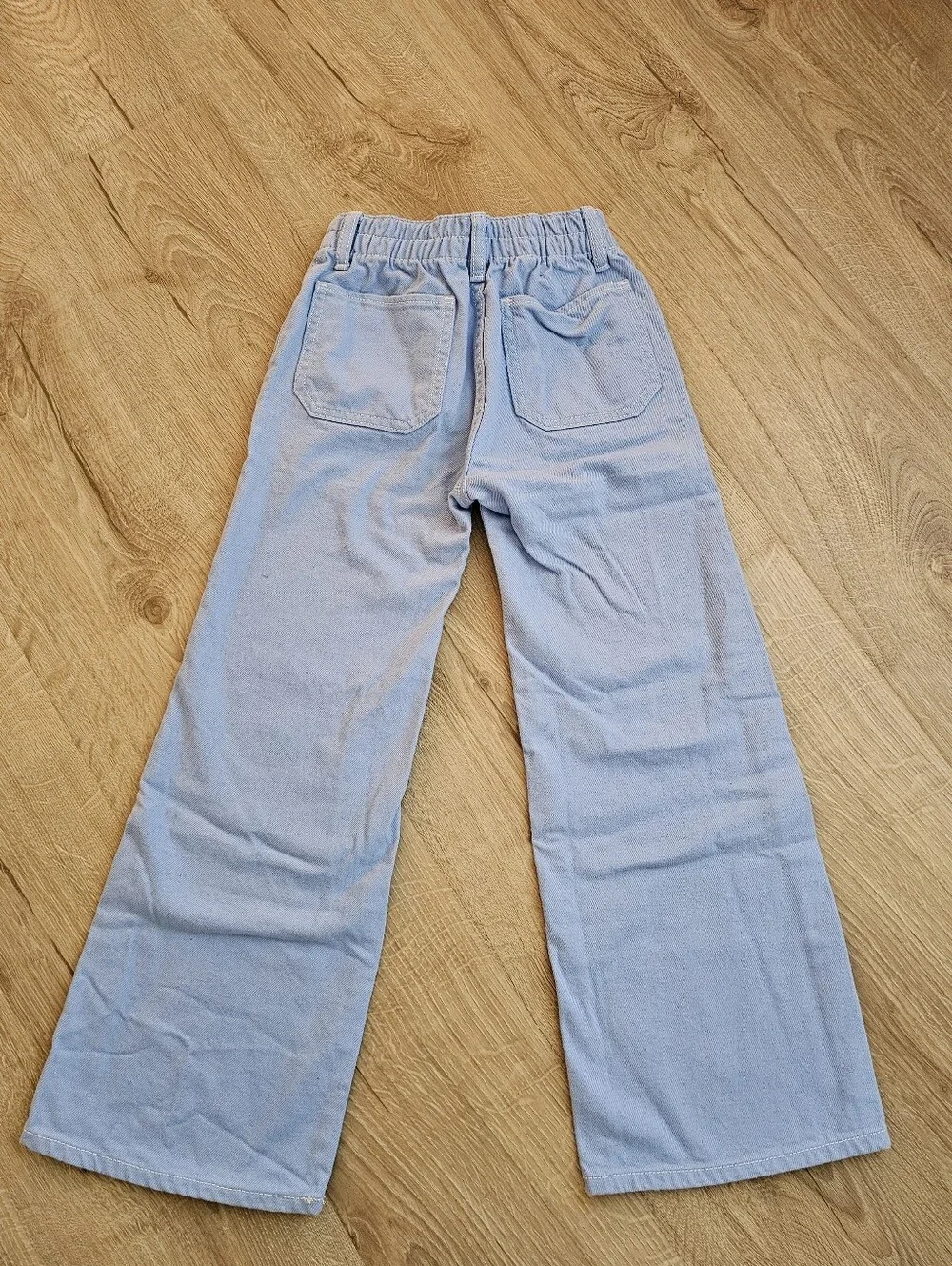 Old Navy Light Blue Wide-Leg Jeans with Patch Pockets Size M(8) Girl